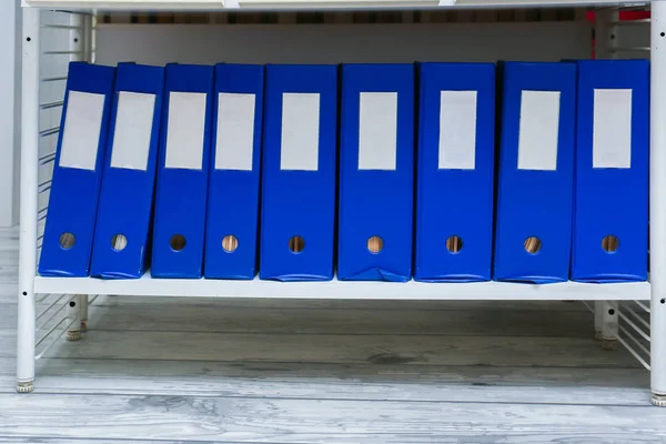 Folders with documents on shelf — Stock Photo, Image