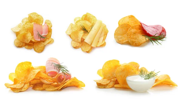 Patatas fritas de diferentes gustos —  Fotos de Stock