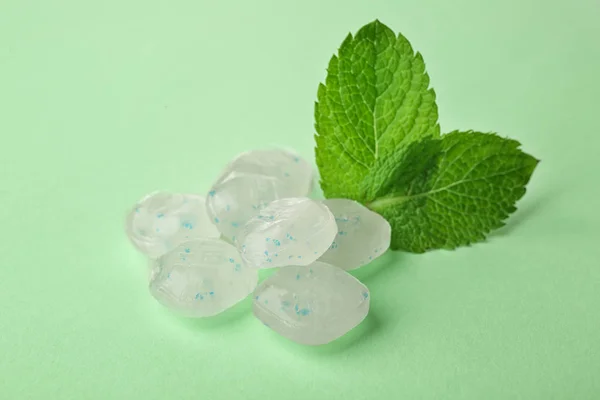 Delicious hard mint candies — Stock Photo, Image