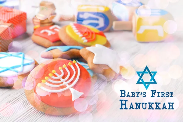 Tasty glazed cookies for  Hanukkah