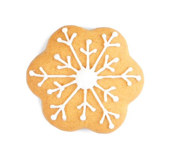 Läckra Christmas cookie på vit bakgrund — Stockfoto