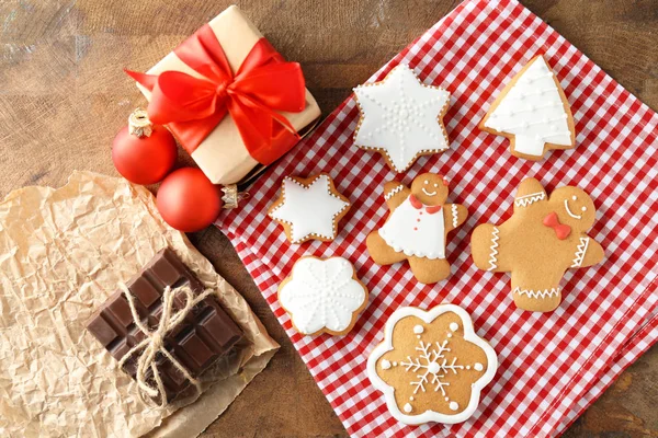 Beautiful composition with Christmas cookies — Stock Photo, Image