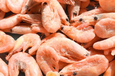 Lezzetli dondurulmuş karides doku    