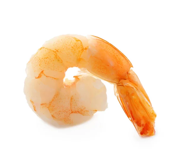 Camarão delicioso no fundo branco — Fotografia de Stock