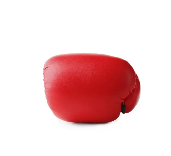 Gant de boxe rouge, isolé sur blanc — Photo