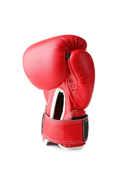 赤いボクシング グローブ、白で隔離 — ストック写真