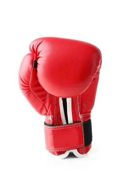 Red boxing glove, isolated on white — Stock Photo, Image