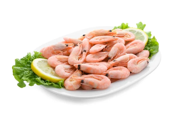 Prato com deliciosos camarões — Fotografia de Stock