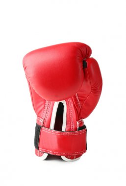 Beyaz izole kırmızı Boks eldiveni