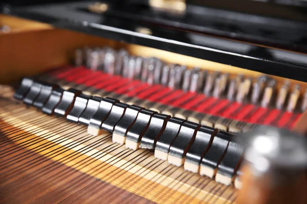 Mechanism of piano, closeup — Stock Photo, Image