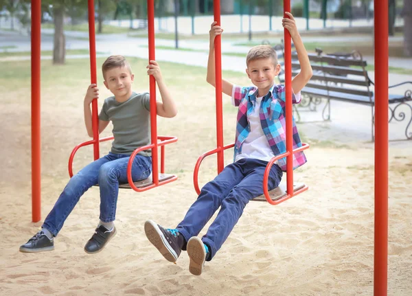 Cute boys on playground — Stock Photo, Image