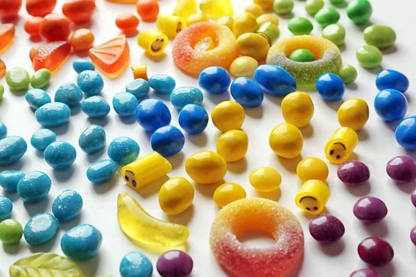 Lahodné různobarevné bonbóny — Stock fotografie