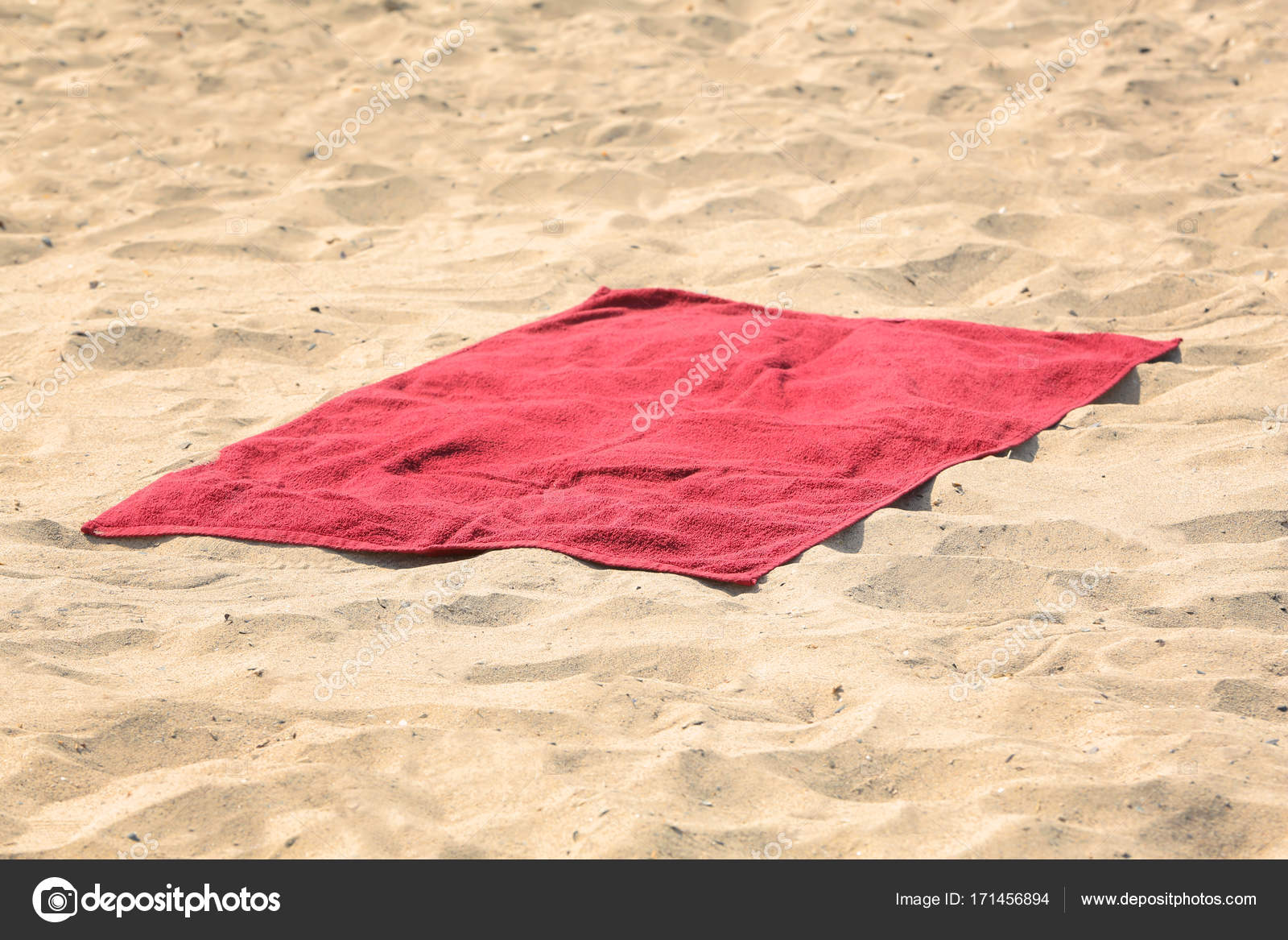 beach towel on sand