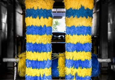 Otomatik oto yıkama görünümünü