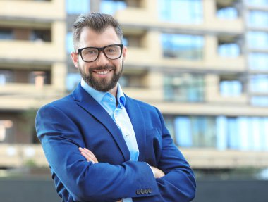 Handsome confident businessman