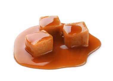 Tatlı karamel sosu ile şeker 