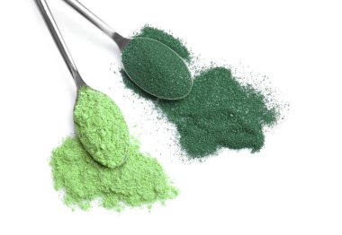 Buğday çim ve spirulina tozu kaşık 