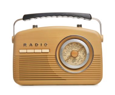 Beyaz üzerine radyo alıcısı  