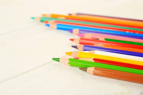 Color pencils on light background — Stock Photo, Image