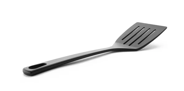 Műanyag spatula, fehér háttér — Stock Fotó