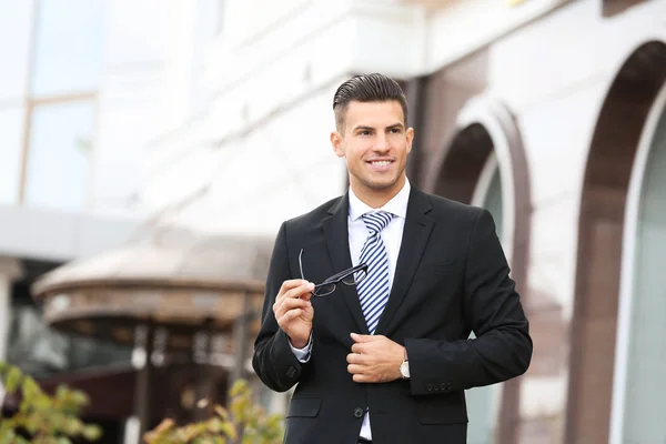 Attractive man in suit — Stock Photo, Image