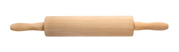 Drewniany wałek na białym tle — Zdjęcie stockowe