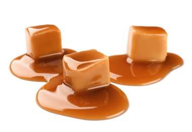 Tatlı karamel sosu ile şeker 