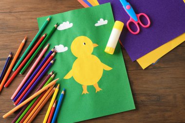 Çocuğun aplike hatun ahşap tablo