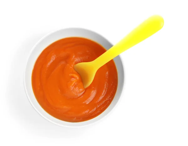 Bowl with baby food — Stock Photo, Image