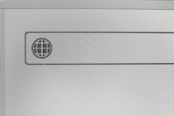 Cuadro de búsqueda en la pantalla del monitor —  Fotos de Stock
