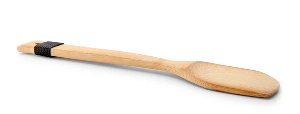 A fehér fa spatula — Stock Fotó