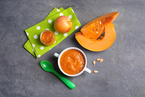 Composition with baby food — Stock Photo, Image