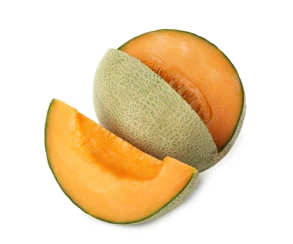 Ripe melon on white — Stock Photo, Image