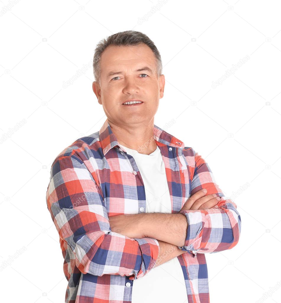 Mature man in casual clothes
