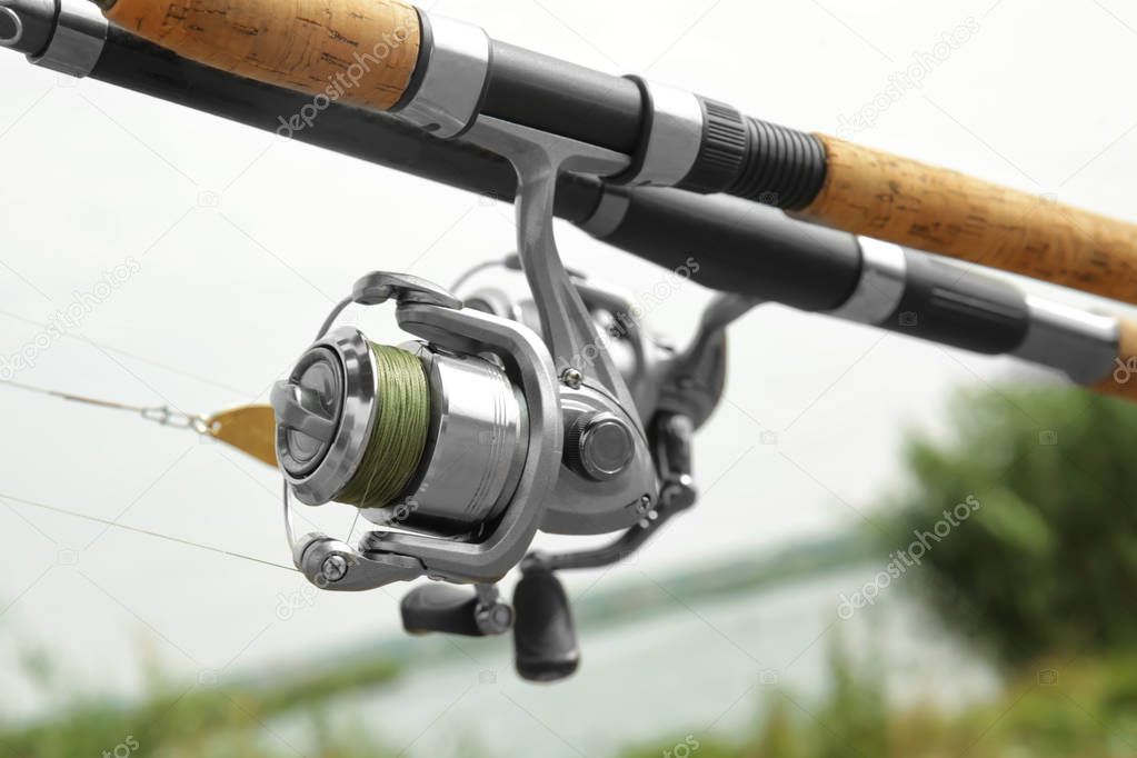 Spinning rod with fishing reel