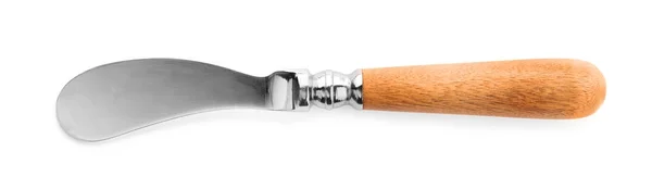Ost kniv med trähandtag — Stockfoto