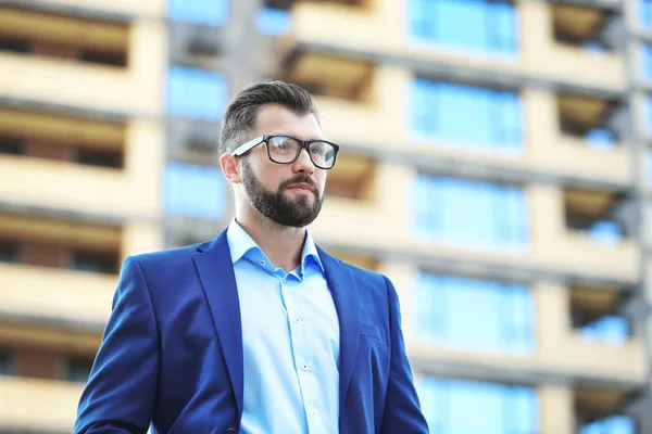 Handsome confident businessman — Stock Photo, Image