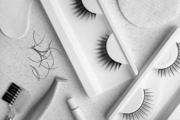 Set mit falschen Wimpern — Stockfoto