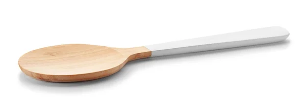 Wooden spoon on white — Stock Photo, Image