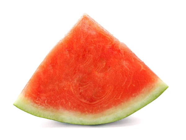 Dílek zralého melounu na bílém pozadí — Stock fotografie