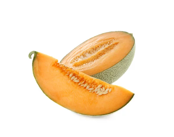 Reife Melone auf weiß — Stockfoto