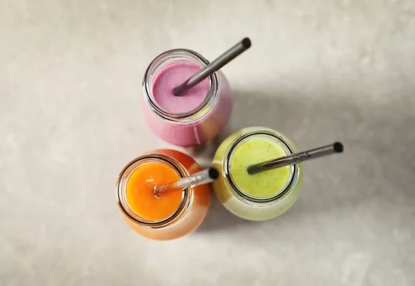 Colorful yummy smoothies — Stock Photo, Image
