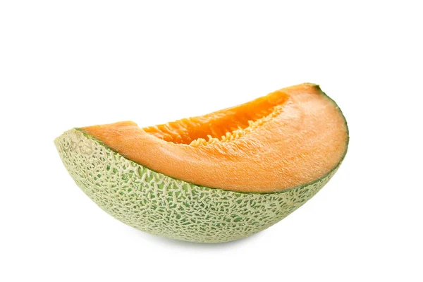 Sliced ripe melon on white background — Stock Photo, Image