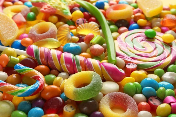 Colorful candies, closeup — Stock Photo, Image