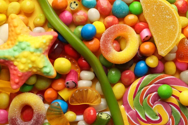 Colorful candies, closeup — 스톡 사진