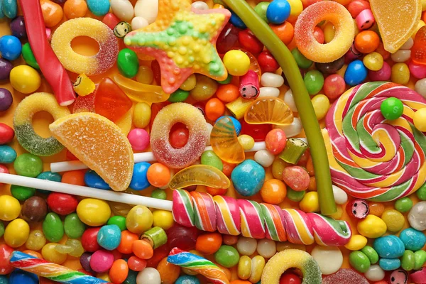 Färgglada olika godis — Stockfoto