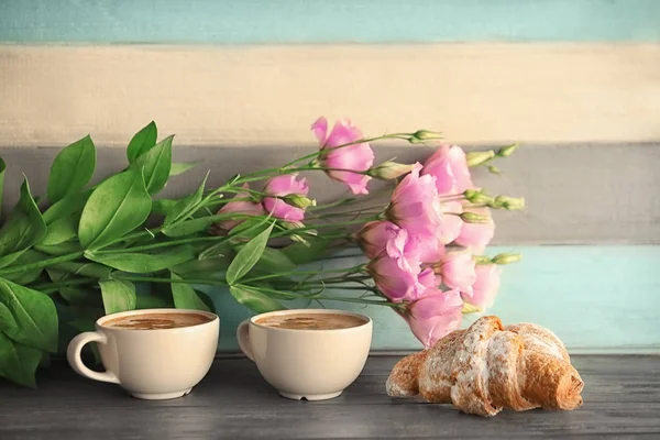 Composition with aromatic morning coffee — Stock Photo, Image