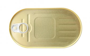 Teneke kutu, üzerinde beyaz izole