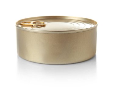 Teneke kutu, üzerinde beyaz izole