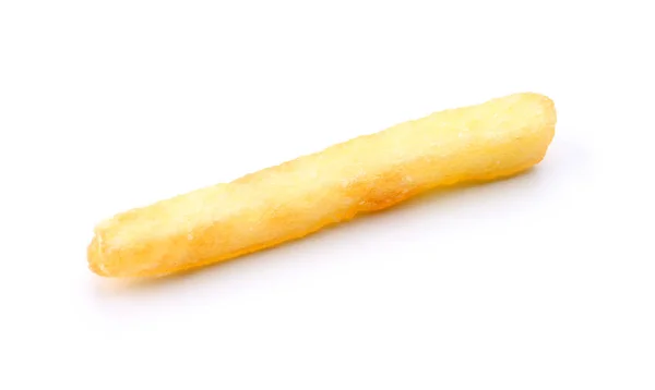 白色背景上的美味薯条 — 图库照片